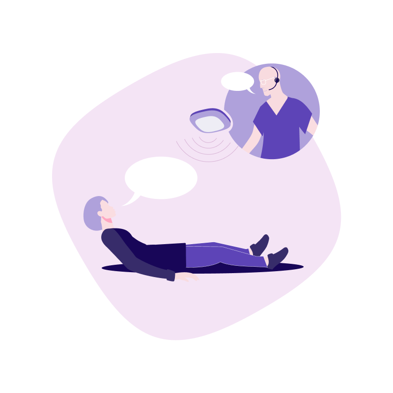 Care_Illustration_Gegensprech_Callcenter