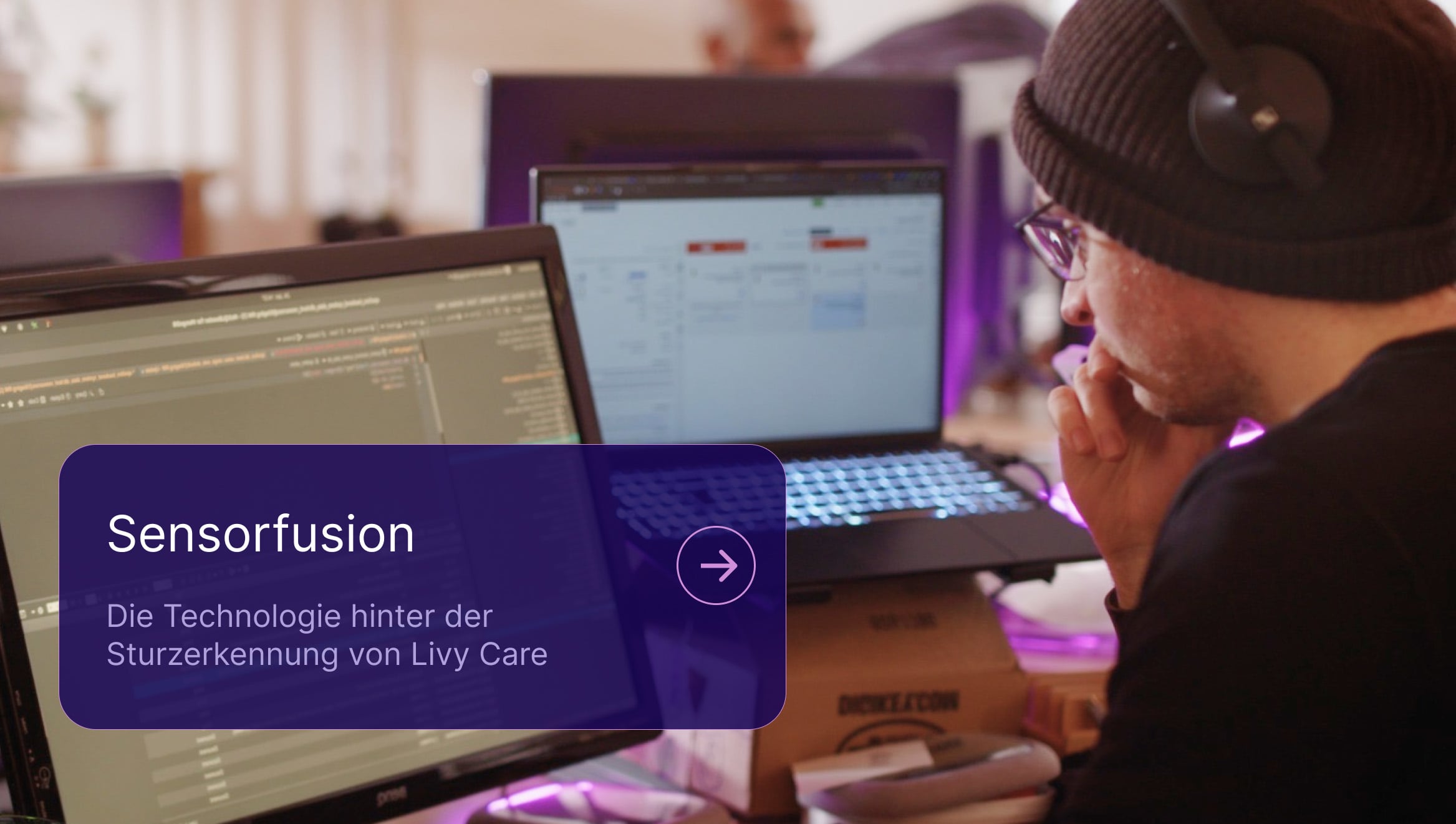 Fehlerquote bei der Sturzerkennung dank Sensorfusion