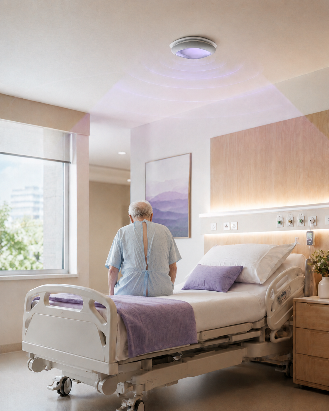 Sturzpraevention am Patientenbett mit Livy Care