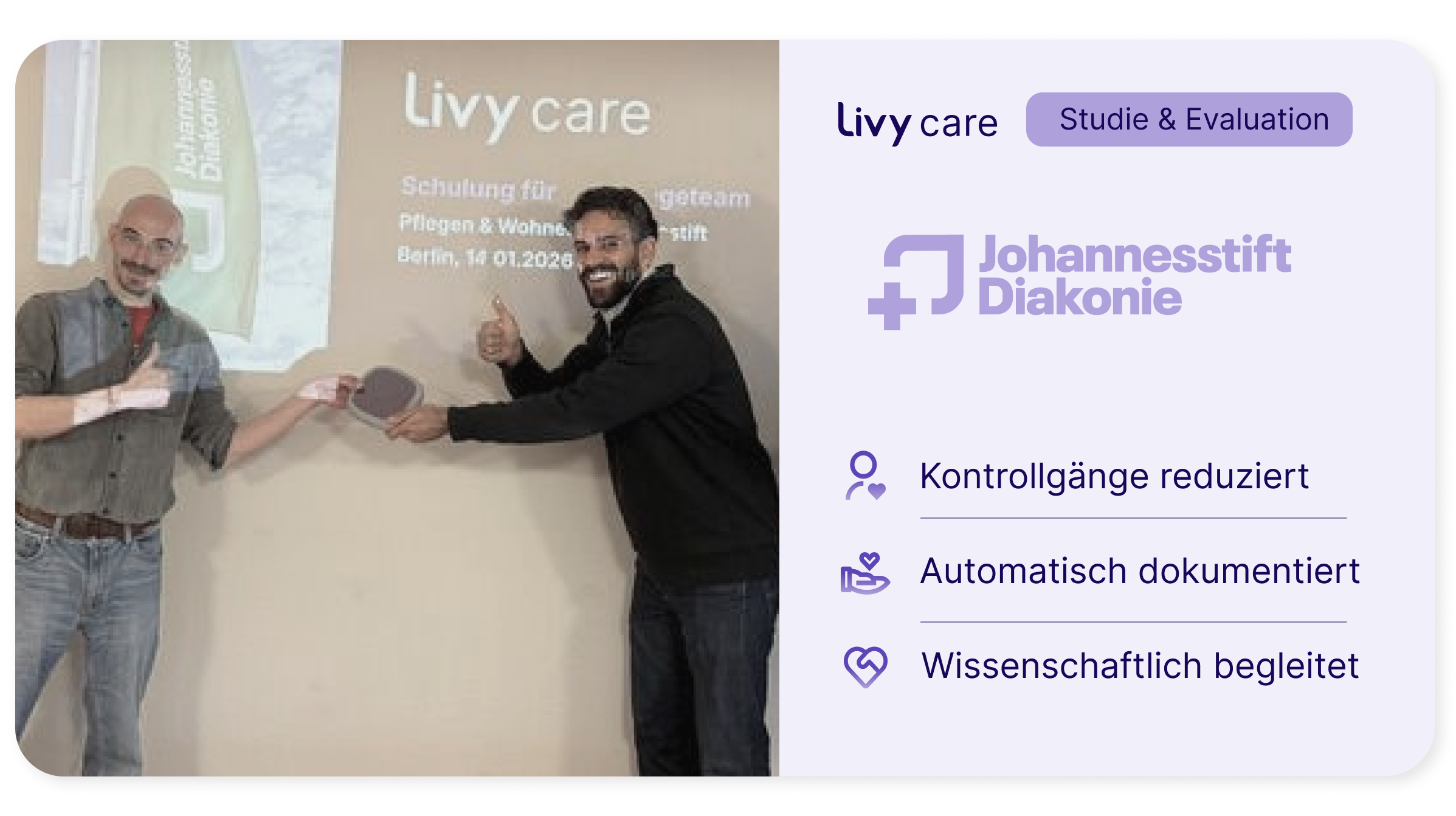 Charité, Johannesstift Diakonie und Livy Care starten gemeinsames Projekt